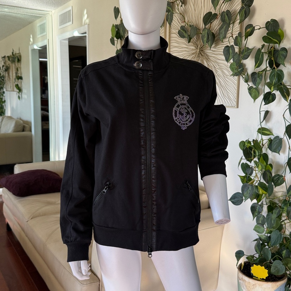 Needles & Threats Two way Zip Jacket Jet Black Women’s Size XL